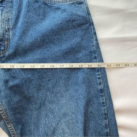 Rare 90's Levi's Blank White Tab 966 Medium Wash Ribcage Wide Leg Jeans … - Picture 13 of 16